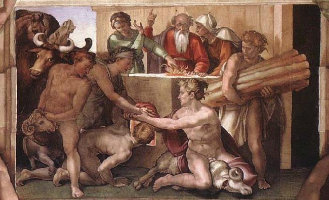 Michelangelo Buonarroti Sacrifice of Noah Germany oil painting art